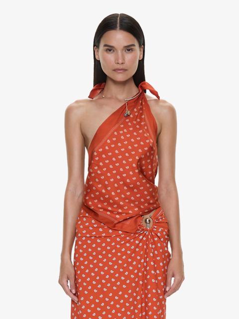 CHRISTOPHER ESBER Bandana Scarf Tie Top