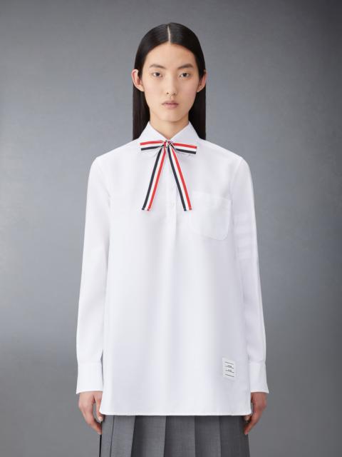 Thom Browne OXFORD 4-BAR BOW TIE BLOUSON