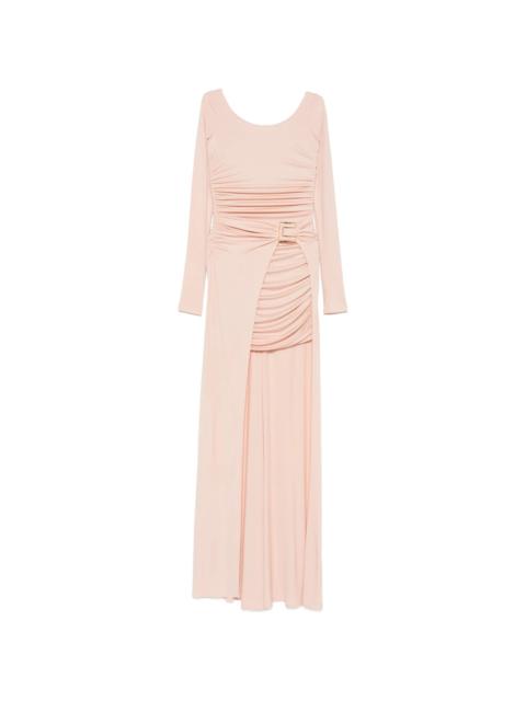 ELISABETTA FRANCHI Elisabetta Franchi Ruched Logo-buckle Gown
