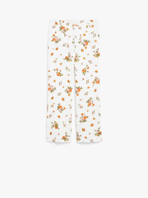 WEEKEND Max Mara ARTEN1234 Flared patterned cotton trousers
