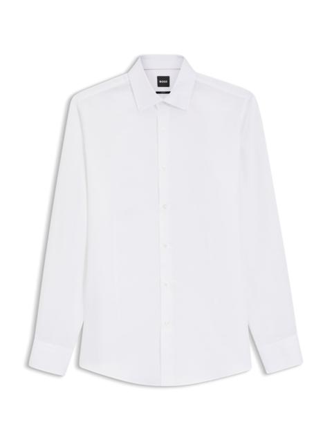 SLIM-FIT SHIRT IN LINEN-BLEND TWILL