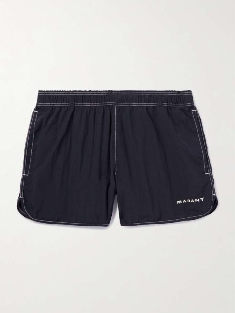 Vicente Straight-Leg Short-Length Logo-Embroidered Swim Shorts