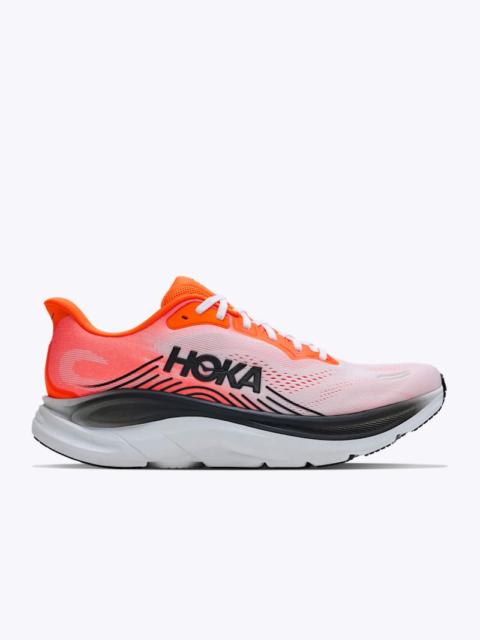 HOKA Men's Clifton 11 Shoes in Neon Tangerine/Frost