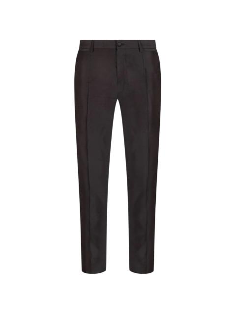 pleat detail tailored trousers