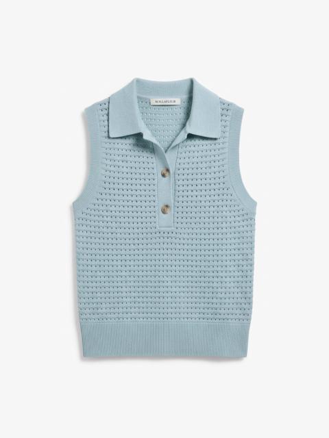 M.M.LaFleur Katana Polo Tank - Eyelet Knit