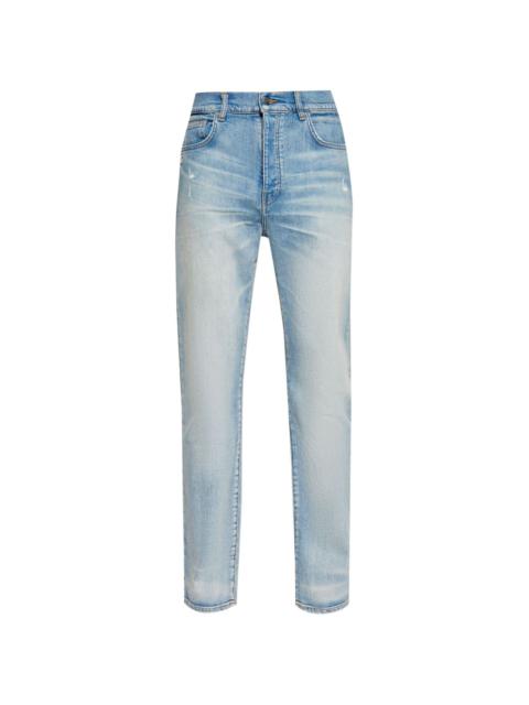 mid-rise slim-cut jeans