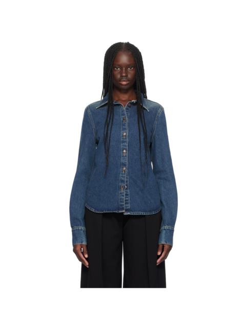 MAGDA BUTRYM Navy Fitted 05 Denim Shirt