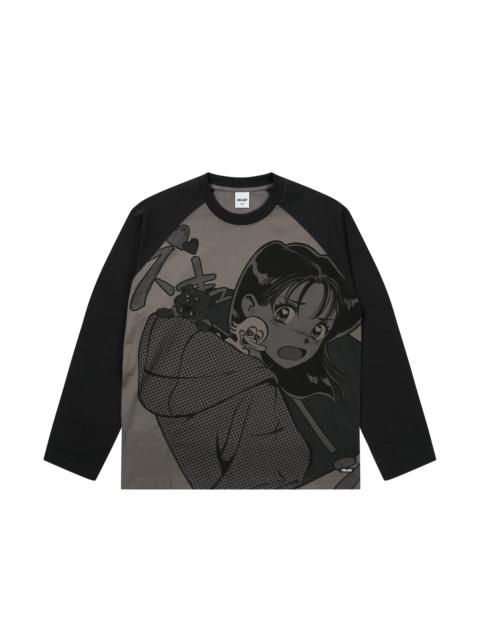PALACE REAR VIEW RAGLAN LONGSLEEVE BLACK / MONO