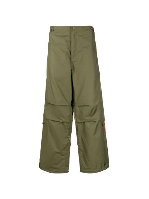 MAHARISHI Tiger vs Samurai-embroidered cargo trousers