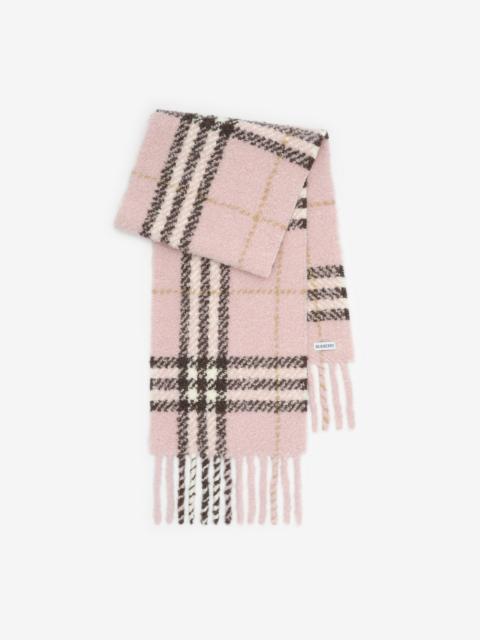 Burberry Check Alpaca Wool Blend Bouclé Scarf