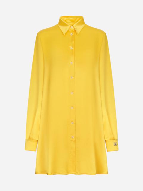 Dolce & Gabbana Long-sleeved silk crepe shirt