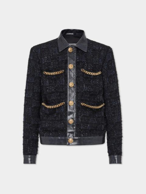 DSQUARED2 BOUCLÈ LUREX CHAIN JACKET