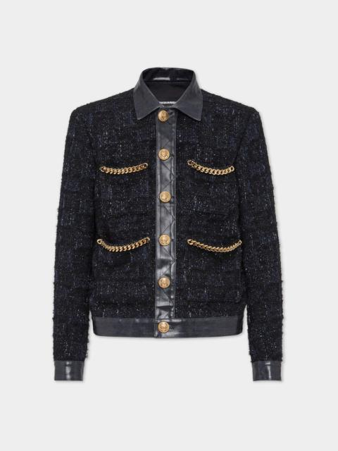 BOUCLÈ LUREX CHAIN JACKET