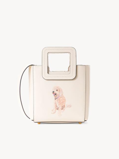 STAUD CUSTOM MINI SHIRLEY LEATHER BAG | CREAM