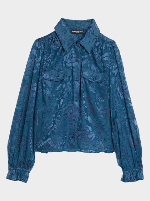 GENERATION LOVE Priya Floral Burnout Shirt