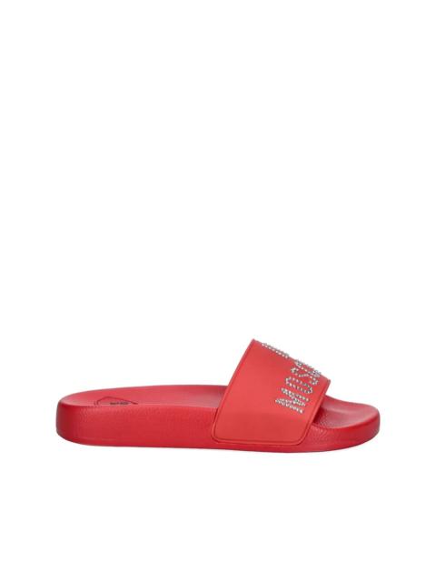 Moschino logo-embellished slides