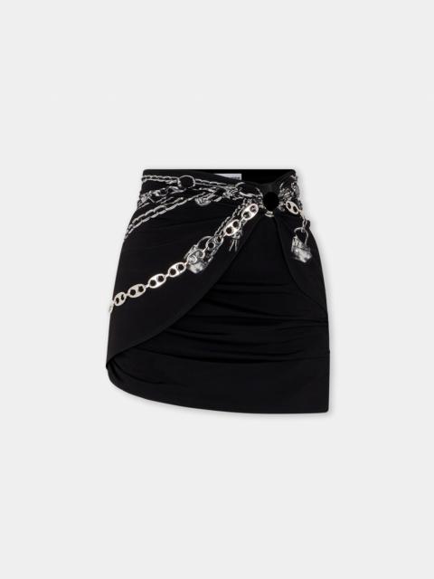Paco Rabanne SHORT SKIRT WITH CHAINS