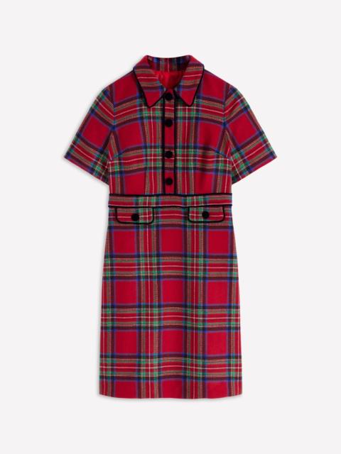 BODEN Eda Check Shift Dress-Red, Blue and Green Check