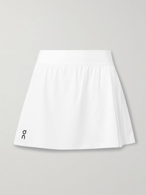 On Court pleated recycled-jersey tennis skirt White