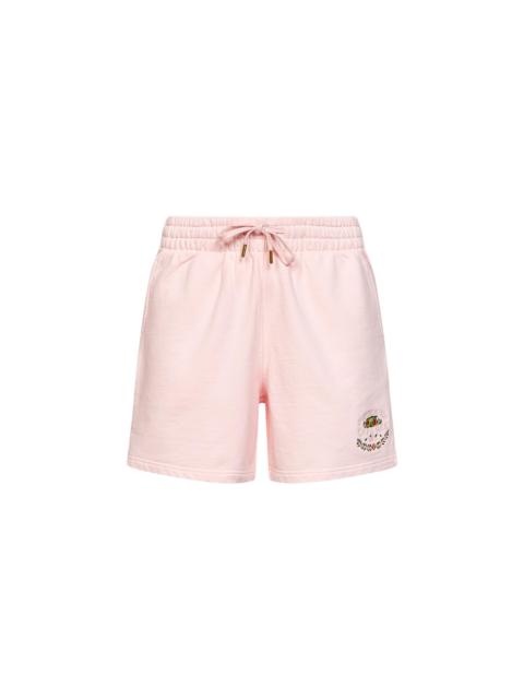 CASABLANCA Pink cotton Laduree x Casablanca embroidered shorts
