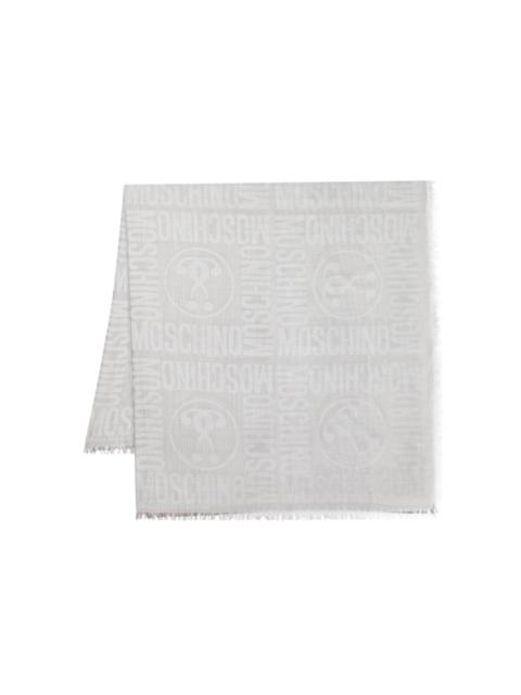 Moschino ombrÃ©-effect logo-print scarf