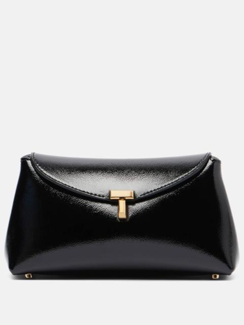 TOTEME T-Lock Mini patent leather clutch