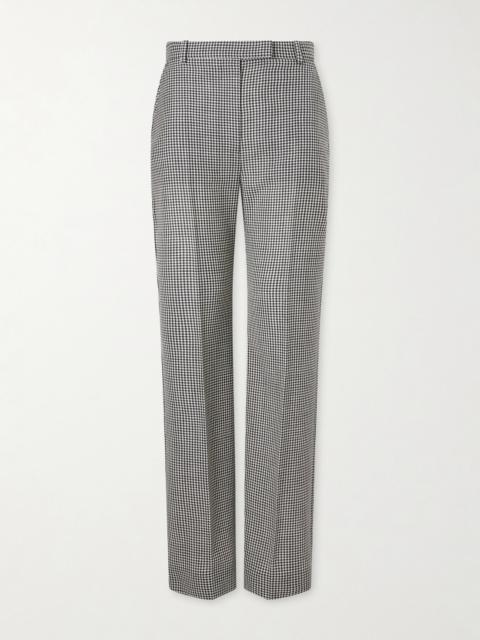 Alexander McQueen Gingham Wool Straight-leg Pants