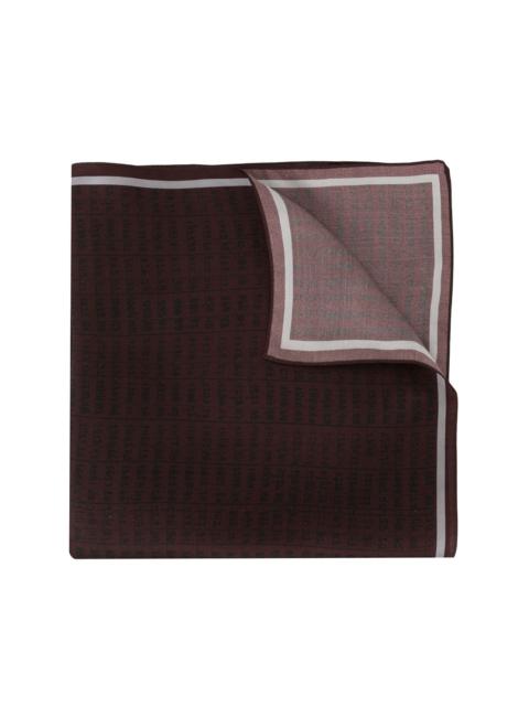 ZEGNA numeric print scarf