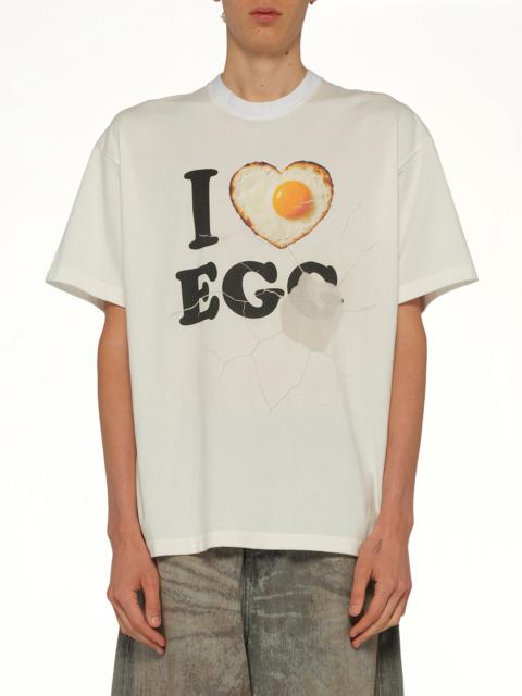 doublet I Love Egg T-Shirt in White