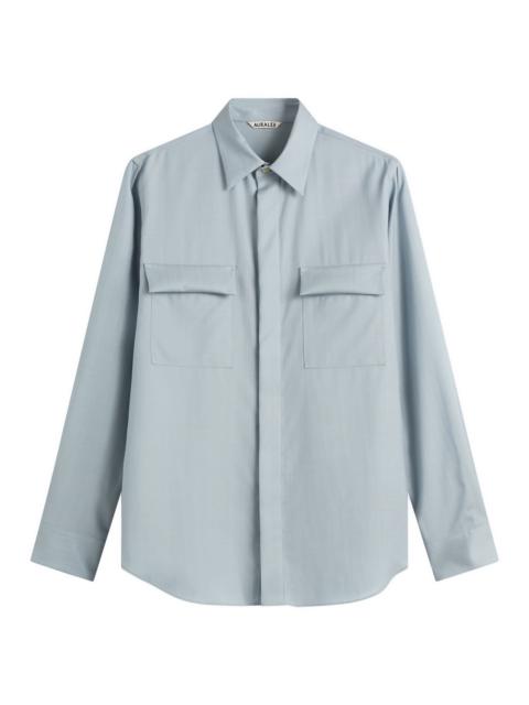 AURALEE Auralee Wool Herringbone Overshirt
