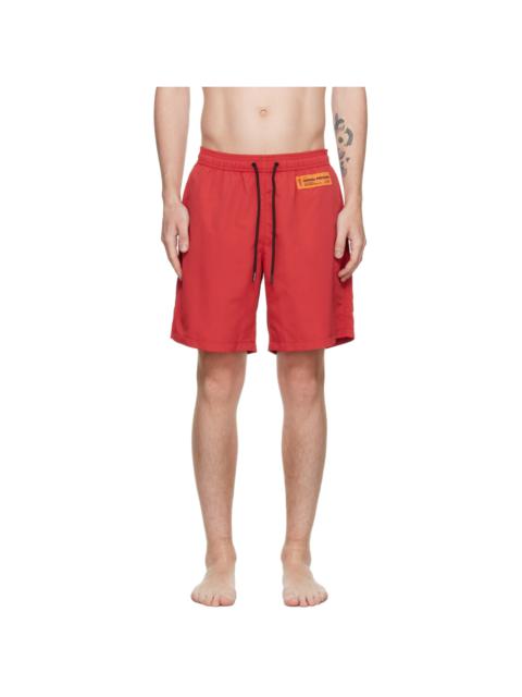 Heron Preston Red Patch Swim Shorts