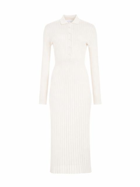 GABRIELA HEARST Ardor Knit Maxi Dress in Ivory Cashmere Silk