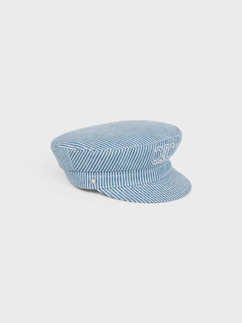 CELINE triomphe sailor cap in cotton hickory