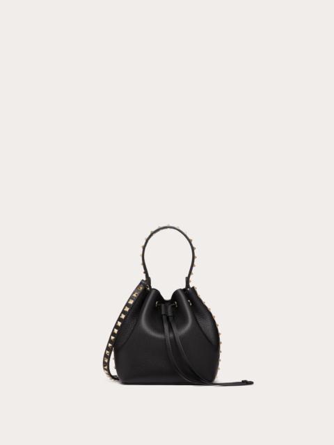 Valentino ROCKSTUD GRAINY CALFSKIN BUCKET BAG