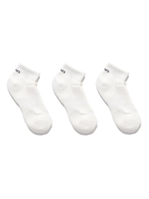 Skivvies 3 Piece Ankle Sox White