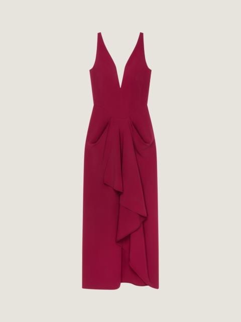 Givenchy LONG WRAPPED DRESS IN CREPE CADY