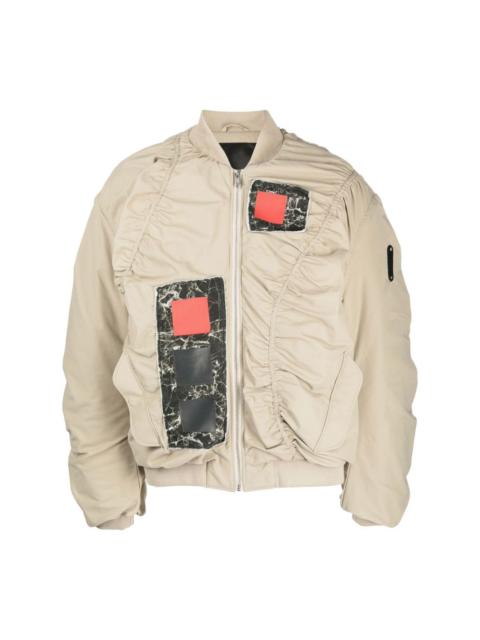 contrast-panel bomber jacket