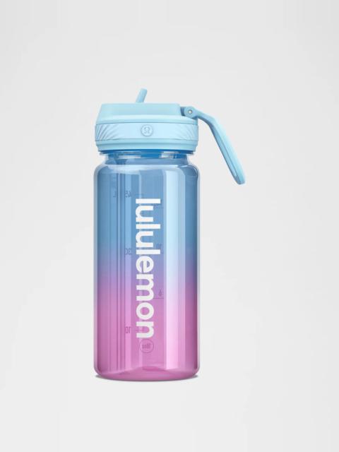 lululemon Back to Life Clear Bottle 18oz Straw Lid *Ombre