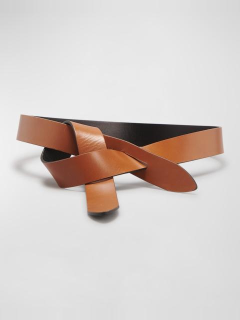 Isabel Marant LECCE Bicolor Leather Pull-Through Belt