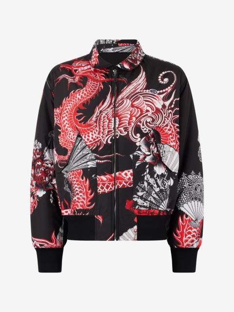 Roberto Cavalli Reversible Bomber Jacket With Dragon