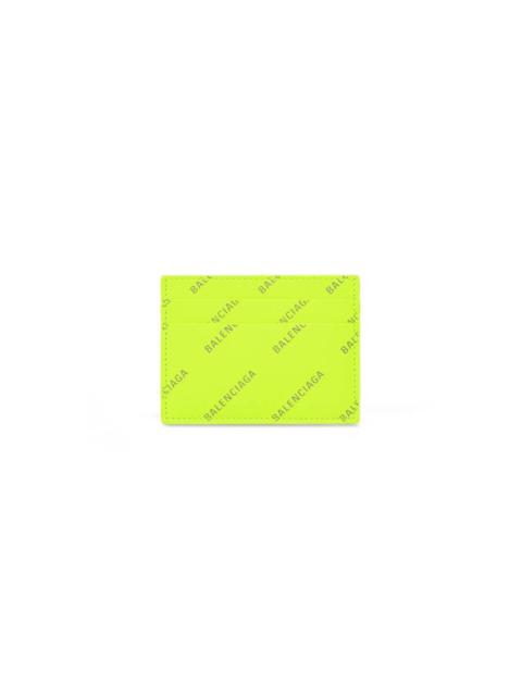 BALENCIAGA Men's Cash Card Holder With Reflective Allover Logo  in Fluo Yellow