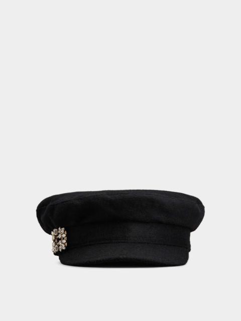 Roger Vivier Broche Vivier Buckle Sailor Cap in Felt