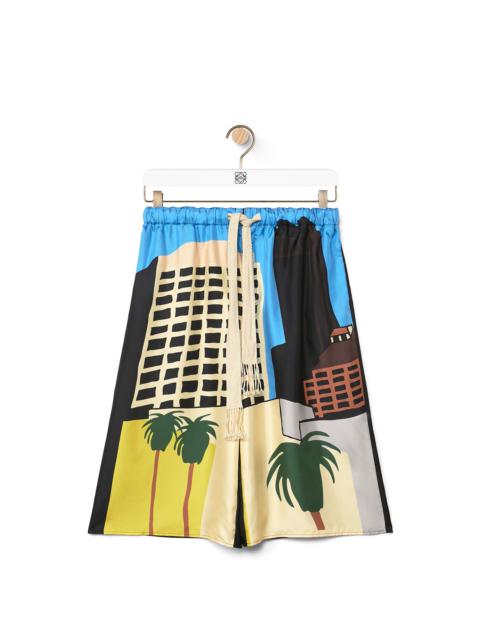 Loewe L.A. Series drawstring shorts in silk