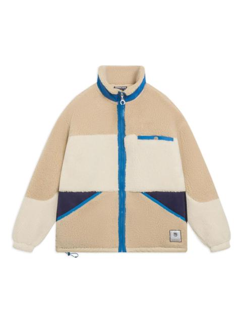 Li-Ning BadFive Graphic Color Block Polar Fleece Jacket 'Khaki Blue' AFDSA71-1
