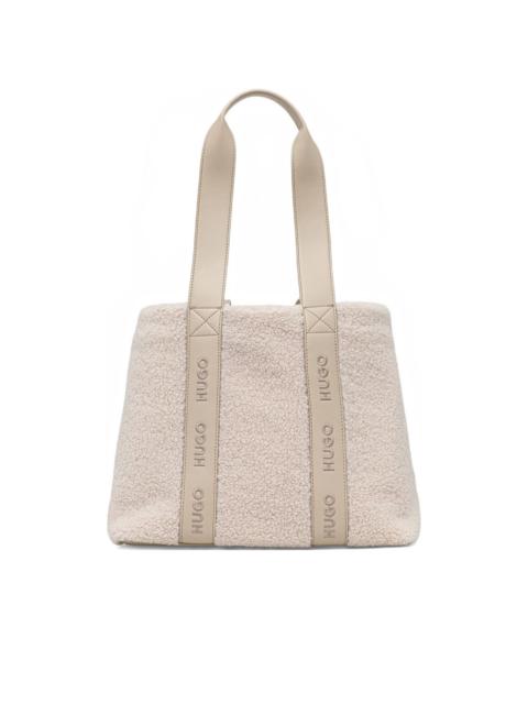 HUGO logo-embroidered tote bag