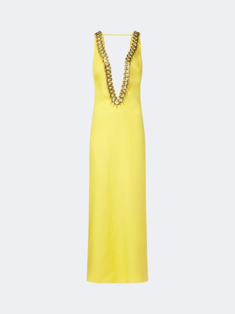 Valentino Embellished linen gown