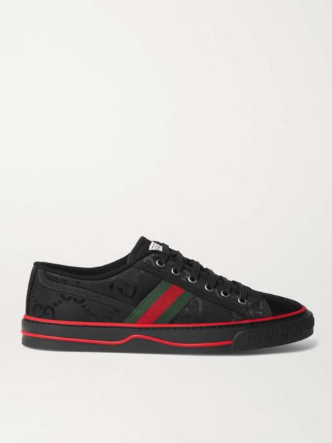 GUCCI Off the Grid Webbing-Trimmed Monogrammed ECONYL Canvas Sneakers