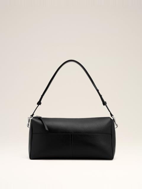 AMI Paris BLACK COW LEATHER CARROUSEL ZIPPED BAG