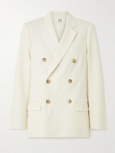 FRAME The Relaxed Everyday Double-breasted Woven Blazer