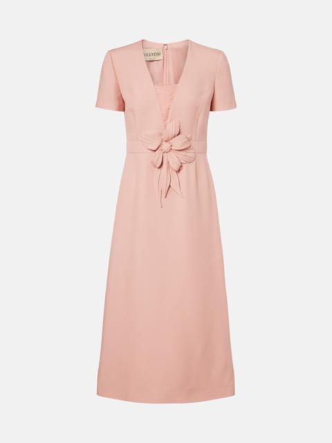 Valentino Crepe Couture floral-appliqué midi dress